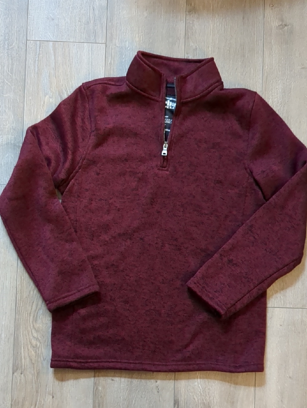 BOYS URBAN PIPELINE 1/4 ZIP SWEATER PULLOVER  (HEATHER BURGUNDY) SIZE M